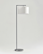 Metal Arm Drum Shade Floor Lamp