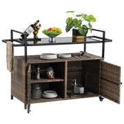 Woven Wicker Outdoor Bar Cart — additional product view 14