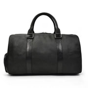 Pebbled Leather Weekender Duffel Bag