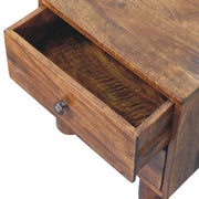 Chestnut Mango Wood Two-Drawer Nightstand