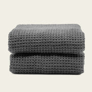Waffle-Weave Cotton Bath Towel Set