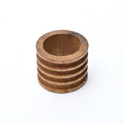 Ridged Mango Wood Napkin Ring Set