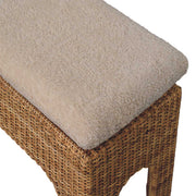 Handwoven Rattan Cushioned Bench