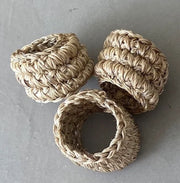 Spiral Woven Napkin Ring Set