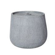Ridged Concrete-Finish Bowl Fountain — detail of finish and surface variation