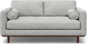 Mid-Century Upholstered Sofa and Ottoman Set