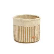 Striped Sisal Storage Basket