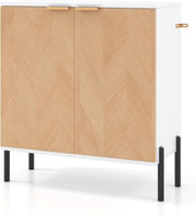 Chevron-Panel Two-Door Storage Cabinet (view 9) | Roost & Roam