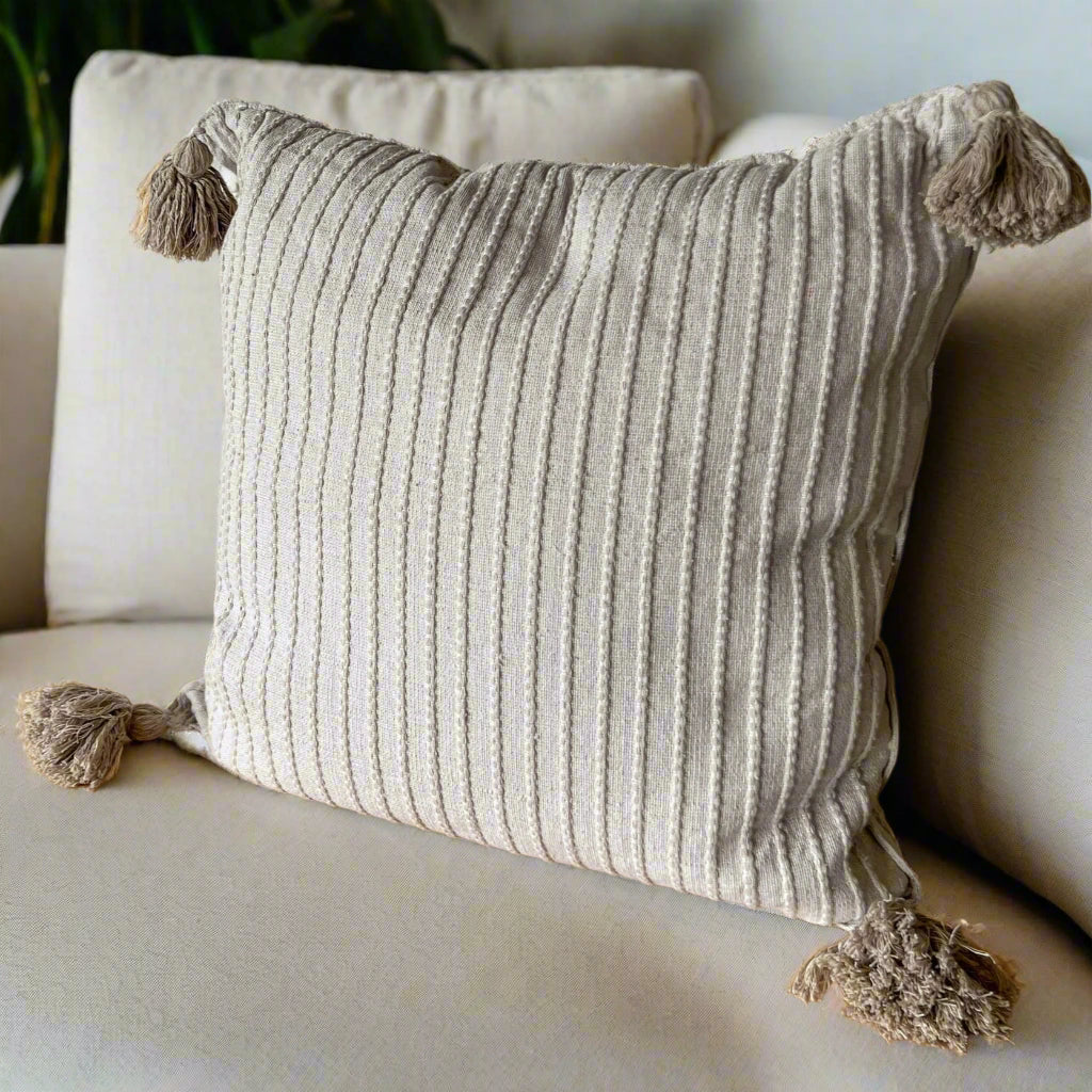 The pillow that makes a sofa feel considered