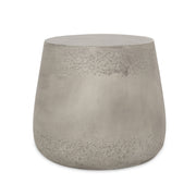 Concrete-Finish Drum Side Table