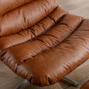 Tufted Faux Leather Swivel Chair Set – chair (view 4) | Roost & Roam