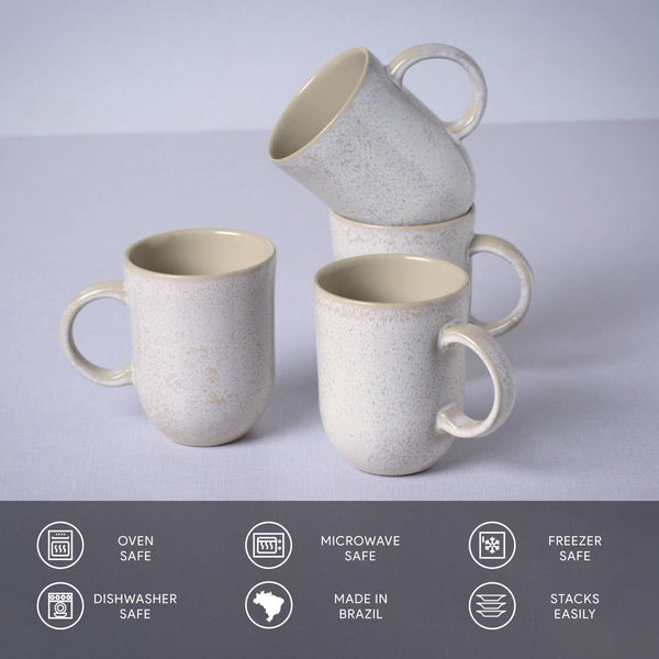 Speckled Ceramic Mug Set of Four