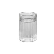 Ripple-Pattern Clear Glass Tumbler