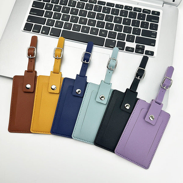 Faux Leather Luggage Tag