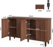 Reeded Wood-Grain Buffet Sideboard – buffet (view 2) | Roost & Roam