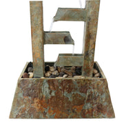 Stacked Slate Tiered Floor Fountain