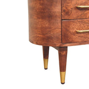 Curved Mango Wood Media Console