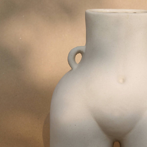 Matte Ceramic Figure Vase