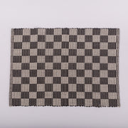 Checkered Woven Cotton Placemat Set