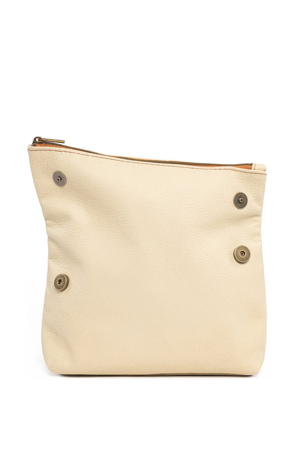 Surplus Leather Asymmetric Makeup Bag