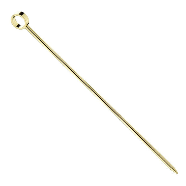 Gold-Finish Steel Cocktail Picks Set