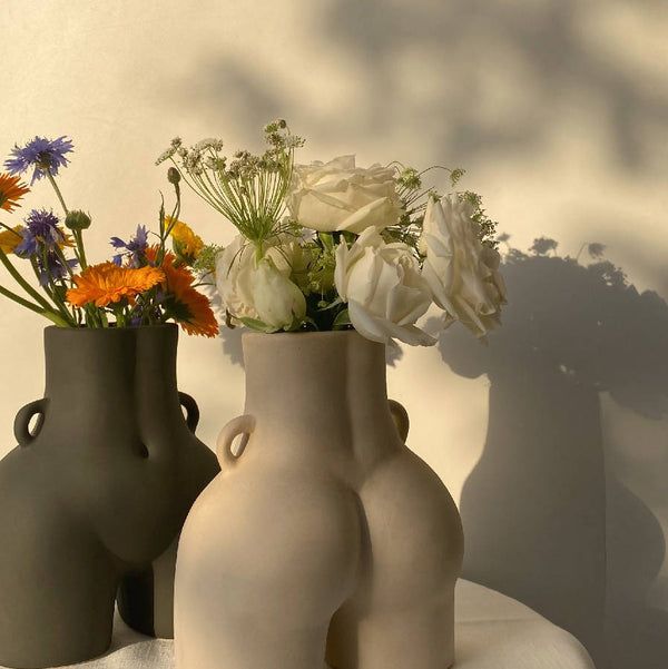 Matte Ceramic Figure Vase