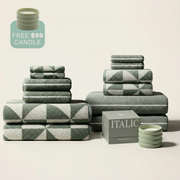 Striped Cotton Bath Towel Set