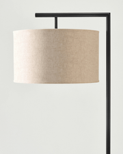 Metal Arm Drum Shade Floor Lamp