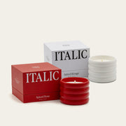 Ridged Ceramic Soy Candle
