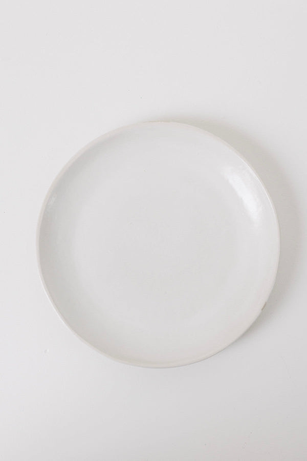 Matte White Ceramic Dinner Plate Set