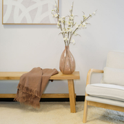 Hammered Glass Teardrop Vase