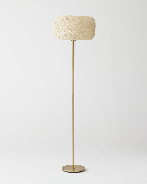 Woven Thread Brass Floor Lamp