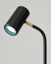 Brass LED Desk Lamp with Adjustable Shade & Wireless Charging