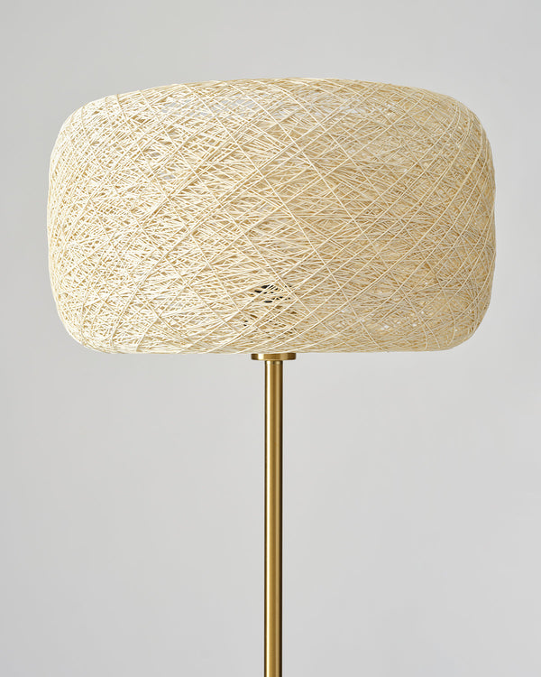 Woven Thread Brass Floor Lamp