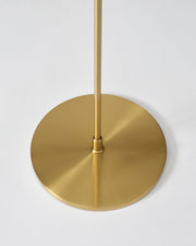 Gold-Finish Linear LED Floor Lamp with Right-Angle Arm