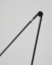 Gold-Finish Linear LED Floor Lamp with Right-Angle Arm