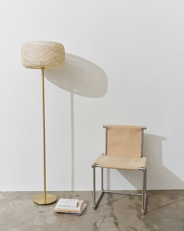 Woven Thread Brass Floor Lamp