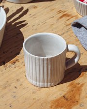 Hand-Carved Fluted Clay Mug – mugs (view 3) | Roost & Roam