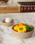 Ridged Stoneware Oversized Serving Bowl – serving bowls (view 2) | Roost & Roam