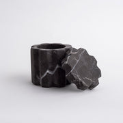 Hand-Carved Black Marble Container
