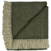 Herringbone Pure Wool Throw Blanket