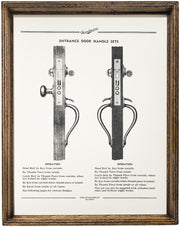 Antique Hardware Print Wood Frame