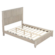 Reeded Wood Platform Bed Frame