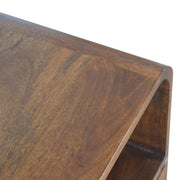 Curved Edge Mango Wood Nightstand