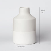 Dual-Texture Matte Ceramic Vase