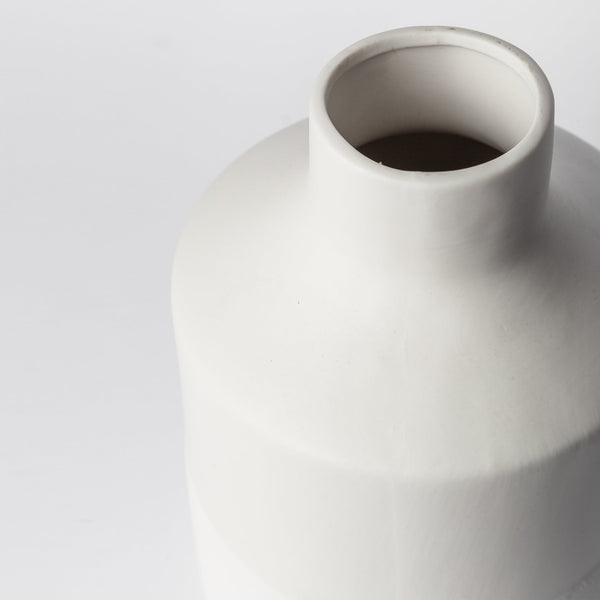 Dual-Texture Matte Ceramic Vase