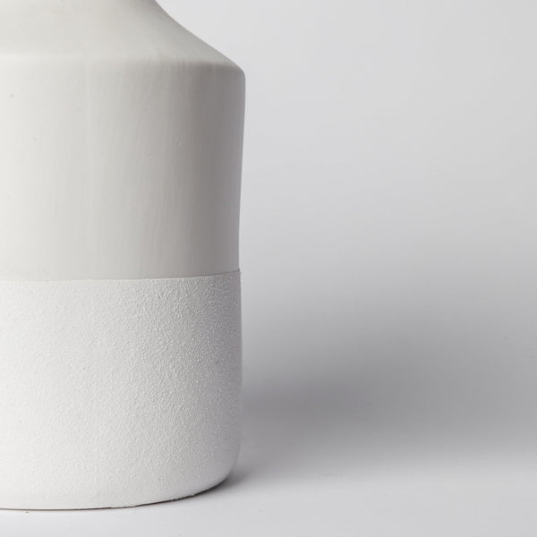 Dual-Texture Matte Ceramic Vase