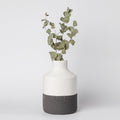 Dual-Texture Matte Ceramic Vase