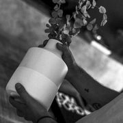 Dual-Texture Matte Ceramic Vase