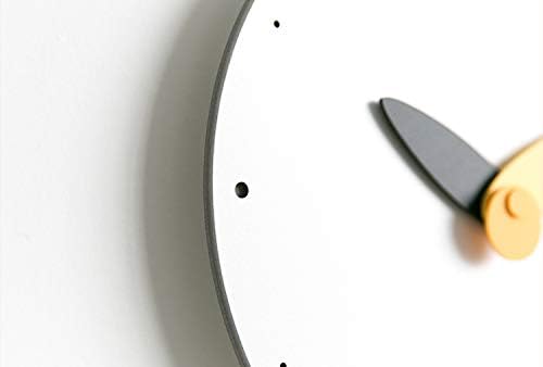 Round Minimalist Yellow & Black Wall Clock